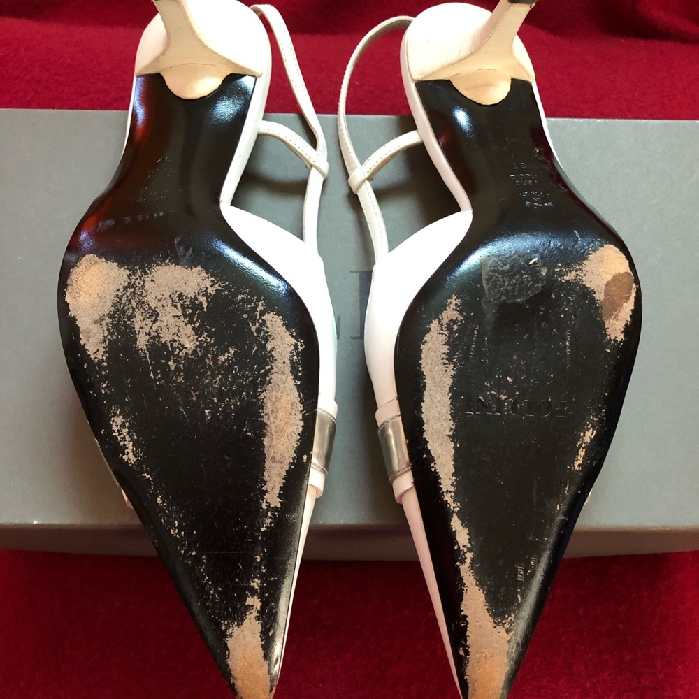 Pollini white sling back sandals. Made in Italy. Size 7 (37). $34.00 - Picture 3 of 4